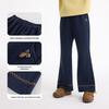 Girls' Retro Embroidered Flare Casual Pants