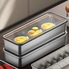 Stainless Steel Food Storage Container Large Capacity Rectangle Dish Noodles Fruit Tray Sealed Space Saving Freezer Food Plates
