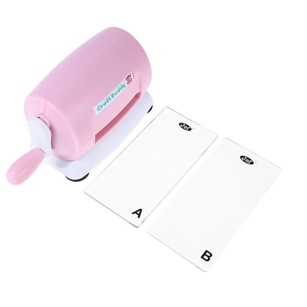 Die-Cut Machines Dies Cutting Embossing Home DIY Scrapbooking Paper Cutter Diy Knurling Machine with Plastic Backing Plate