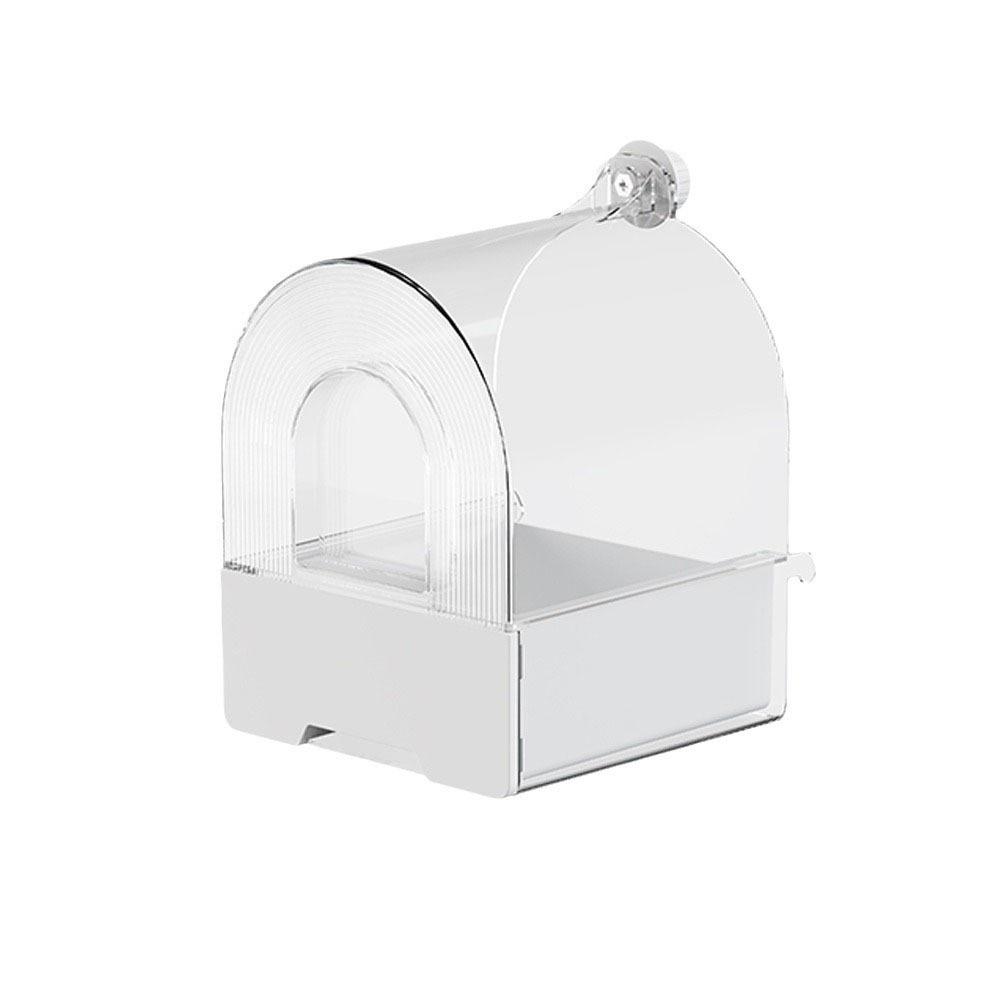 Wall Mounted Bird Bath Cage Clear Bird Shower Box Practical Parrot Hanging Bathtub  Cockatiel