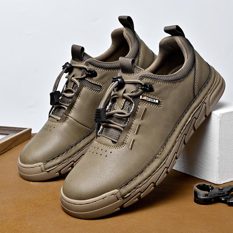 Fashion All Season Men's Casual Leather Shoes Wear-Resistant Male Sneakers Anti-Skid Walking Shoes Outdoor Sports Footwear New Trainers