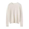Women's Solid Color Cashmere Round Neck Loose Pullover Base Layer Sweater