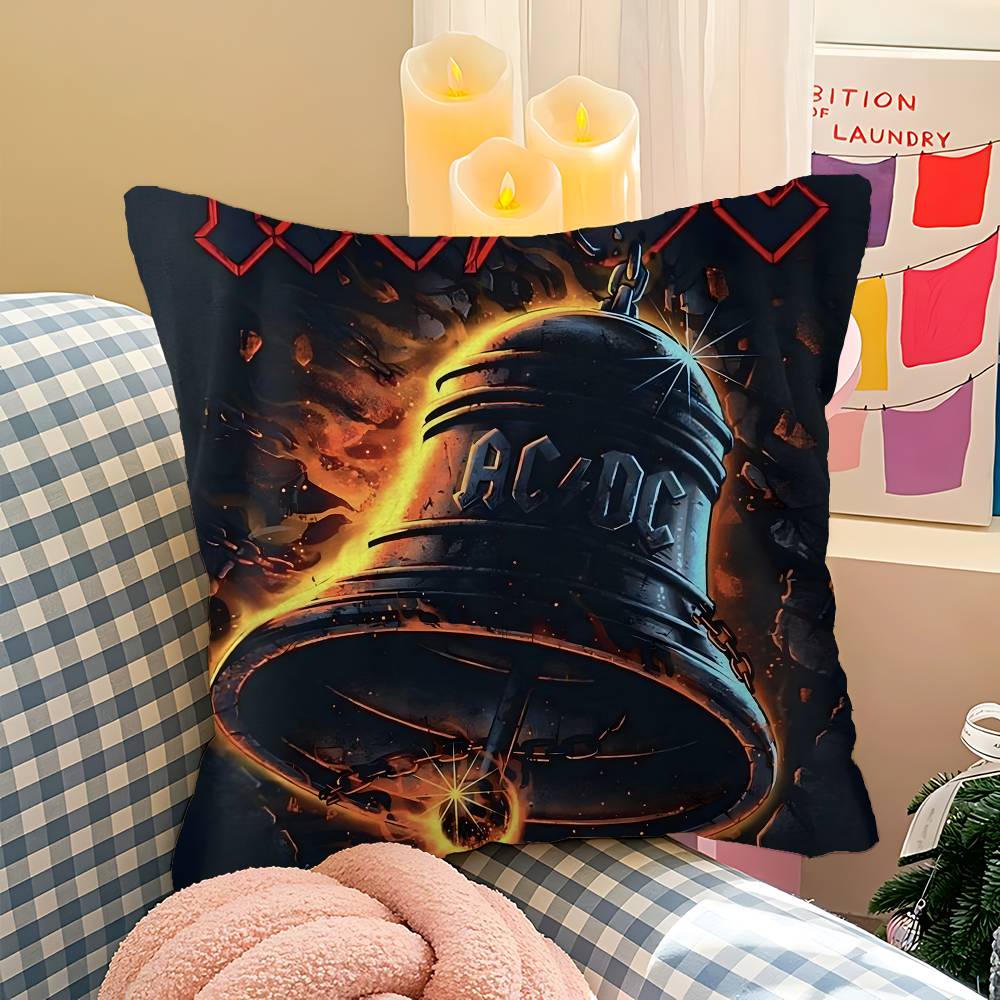 A_AC_DC Band Stitch Lucky Dragon Pillow Cover Sofa Cushion Cover Home Room Decoration Children Gift