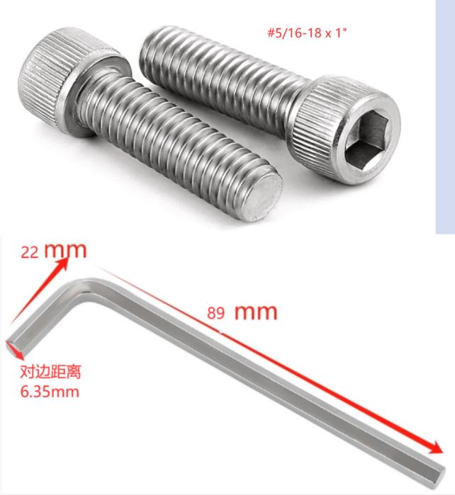 

15/30 шт. #5/16-18 x 1 Винт-болт с потайной плоской головкой и шестигранным углублением под ключ Аллена из нержавеющей стали 304