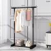 Foldable Balcony Clothes Drying Rack with Storage for Baby Clothes, Socks, and Underwear
