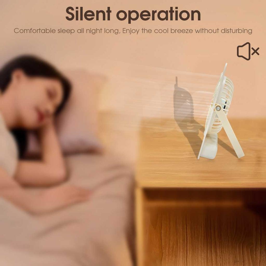 Portable Fan USB Desk Fan Fast Cooling Strong Airflow Quiet Operation Adjustable 4 Speed Wind Standing Ultra-thin Fans