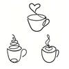 Creative Coffee Theme Wall Hanging Decors Metal Wire Wall Art Ornament Coffee Shop Decoration Home Interior Accessories