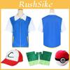 Pokmon Cosplay Kostüm Blauer Mantel Hut Handschuhe Pokéball Anime Set**
