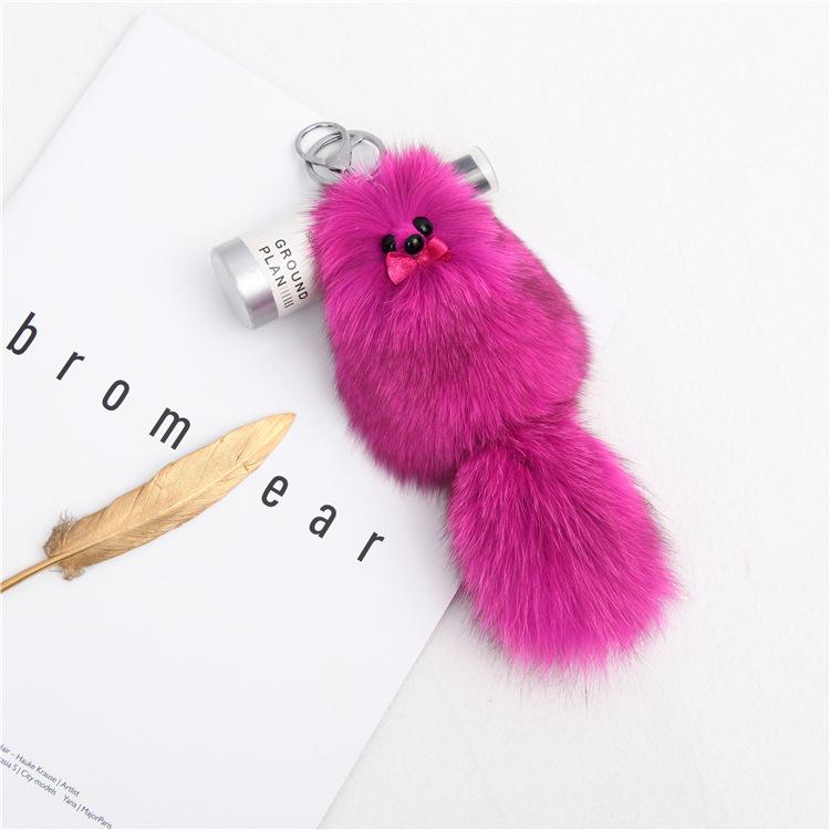 Cute Plush Fox Fur Keychain - Baby Fox Pendant & Cartoon Doll Bag Charm