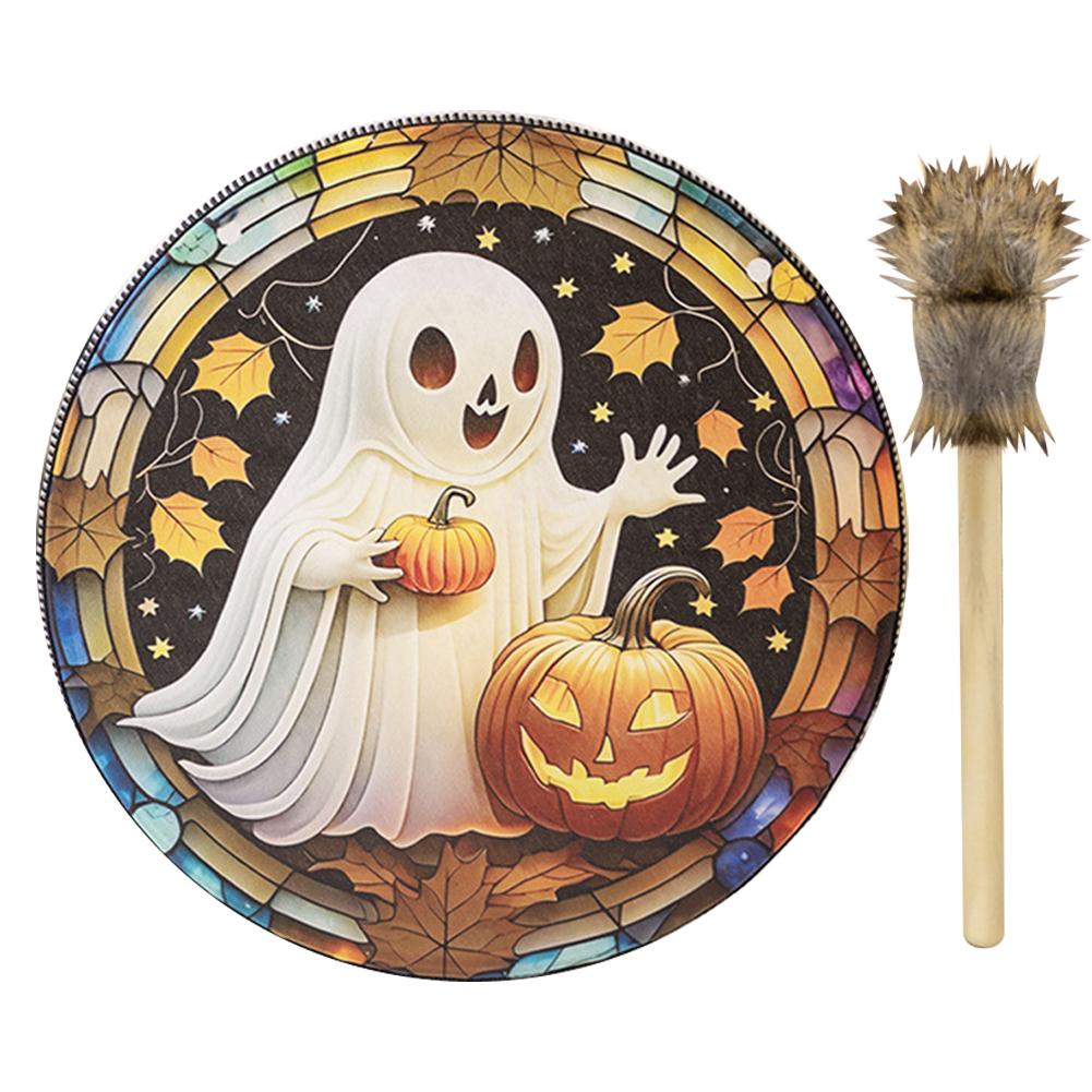 

Halloween Shaman Drum Handmade Shamanic Drum Spiritual Instrument Desktop Ornament Suitable for Spiritual Music Holiday Events