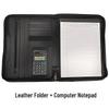 A4 PU Leather Business Folder with Calculator and Zipper
