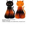 2Pcs Halloween Arrangement Props Super Cool Statue Festivals Halloween Decoration Pattern Cat Styling