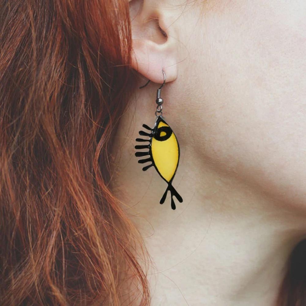 Small fish simple personality temperament ear hook