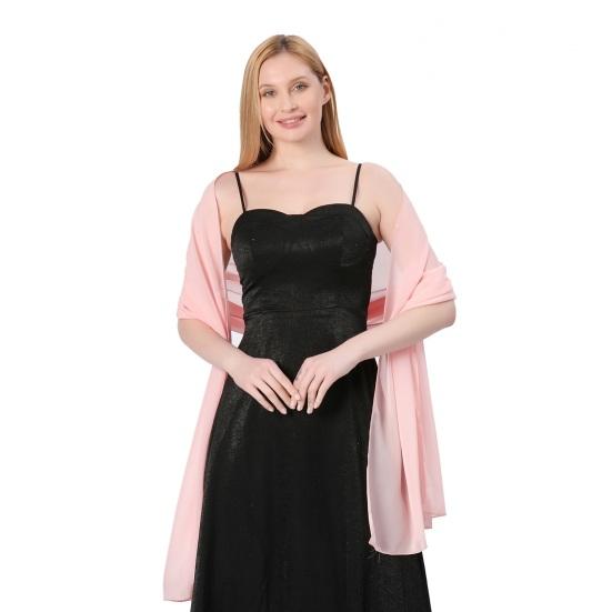 Sciarpa Sottile in Chiffon Monocolore per Abito da Sera Sposa Damigella d'Onore Abito da Sposa Cheongsam Sciarpa da Festa