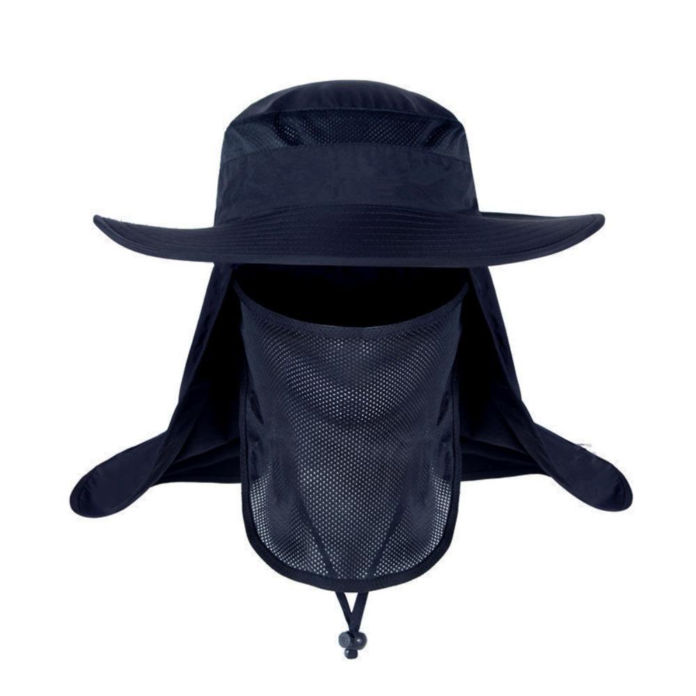Breathable Large Round Brim Fishing Cap Quick Drying Anti-UV Summer Sun Hat Sun Block Visor Bucket Hat Travel
