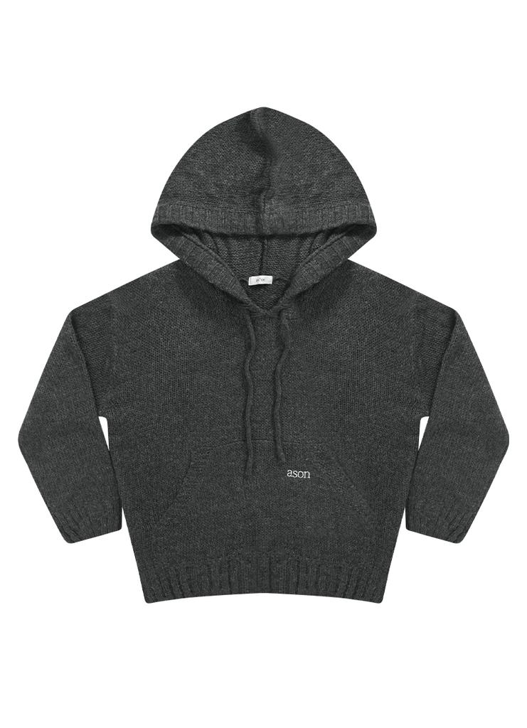 Aejeuon Popo Hood Knit / Charcoal