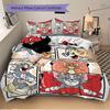 3pcs Tom & Jerry Bedding Set - Includes 1 Quilt Cover and 2 Pillowcases, Comfortable Bedding with Stylish Design for Bedroom, Machine Washab