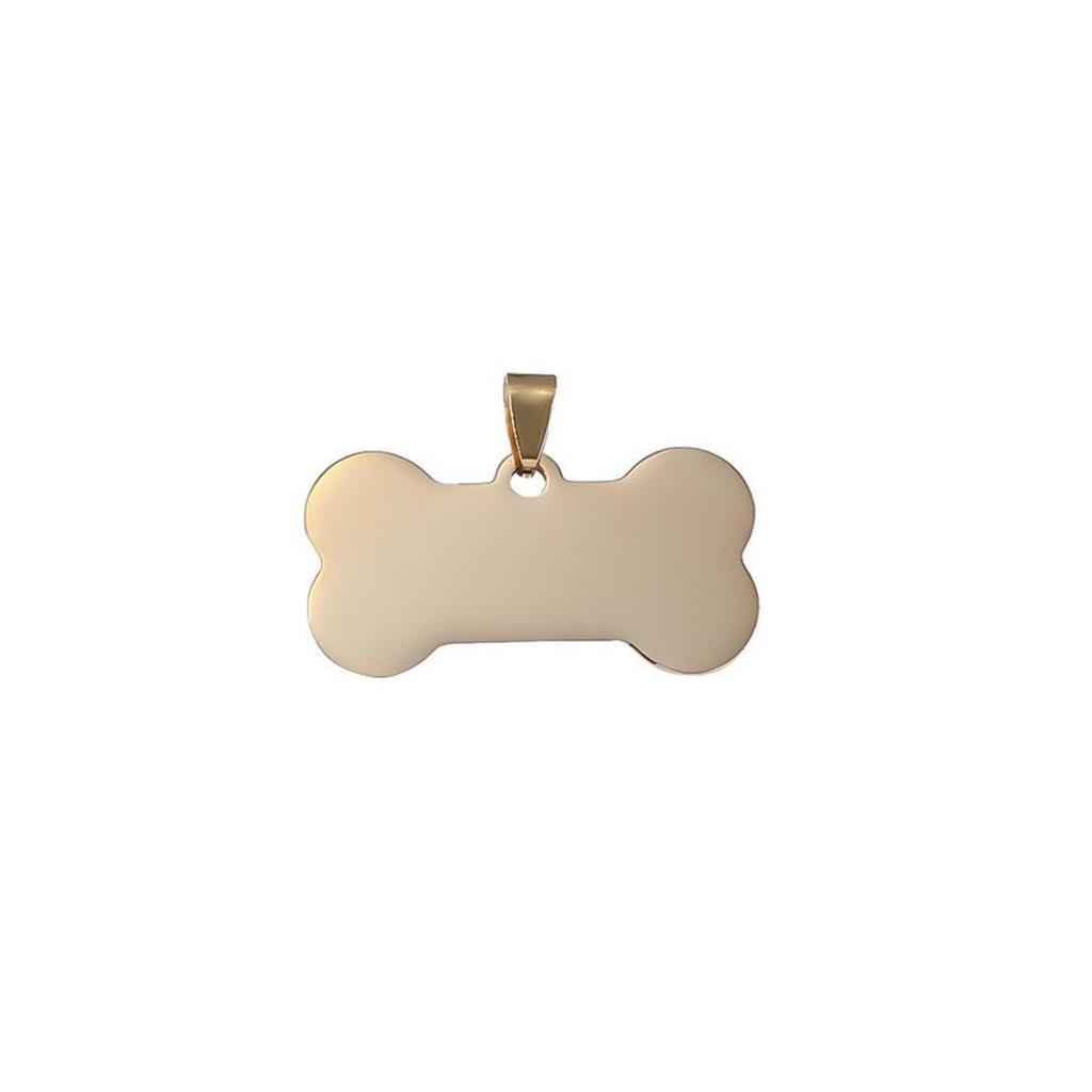 Gold-Plated Titanium Steel Military Dog Tag Necklace with Custom Engraving