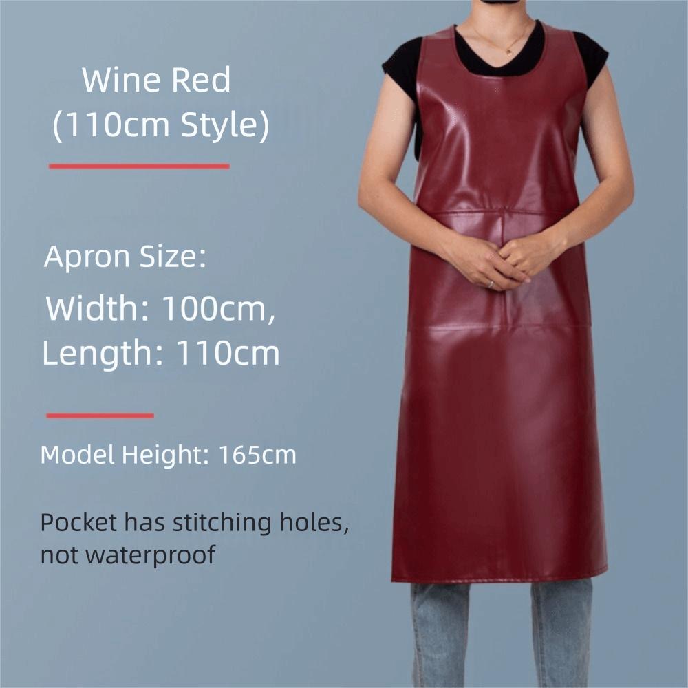 Oil-proof Work Smock Waterproof Cooking Work Clothes Durable Kitchen Apron Lab Work