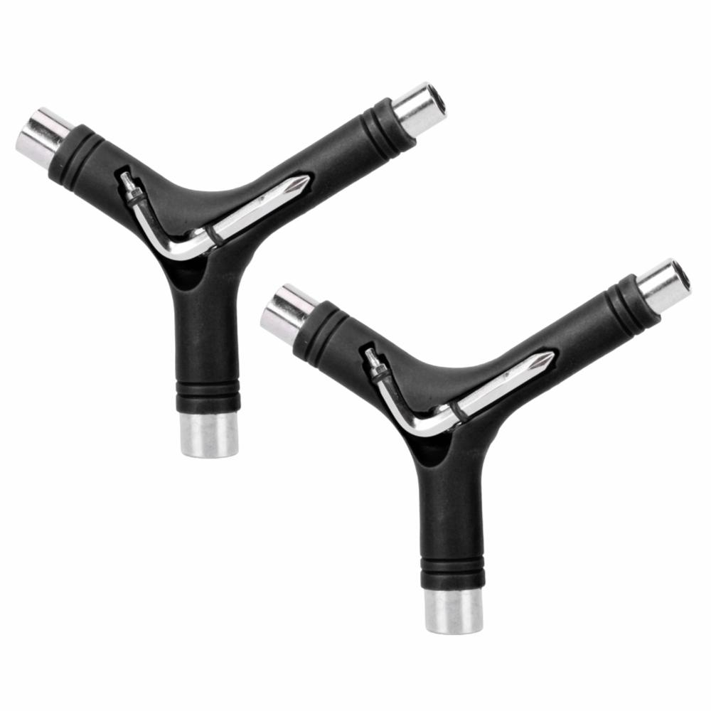 2PCS Steel Skate Wrench Y Type Longboard Wrench Durable Skateboard Wrench  For Skateboard