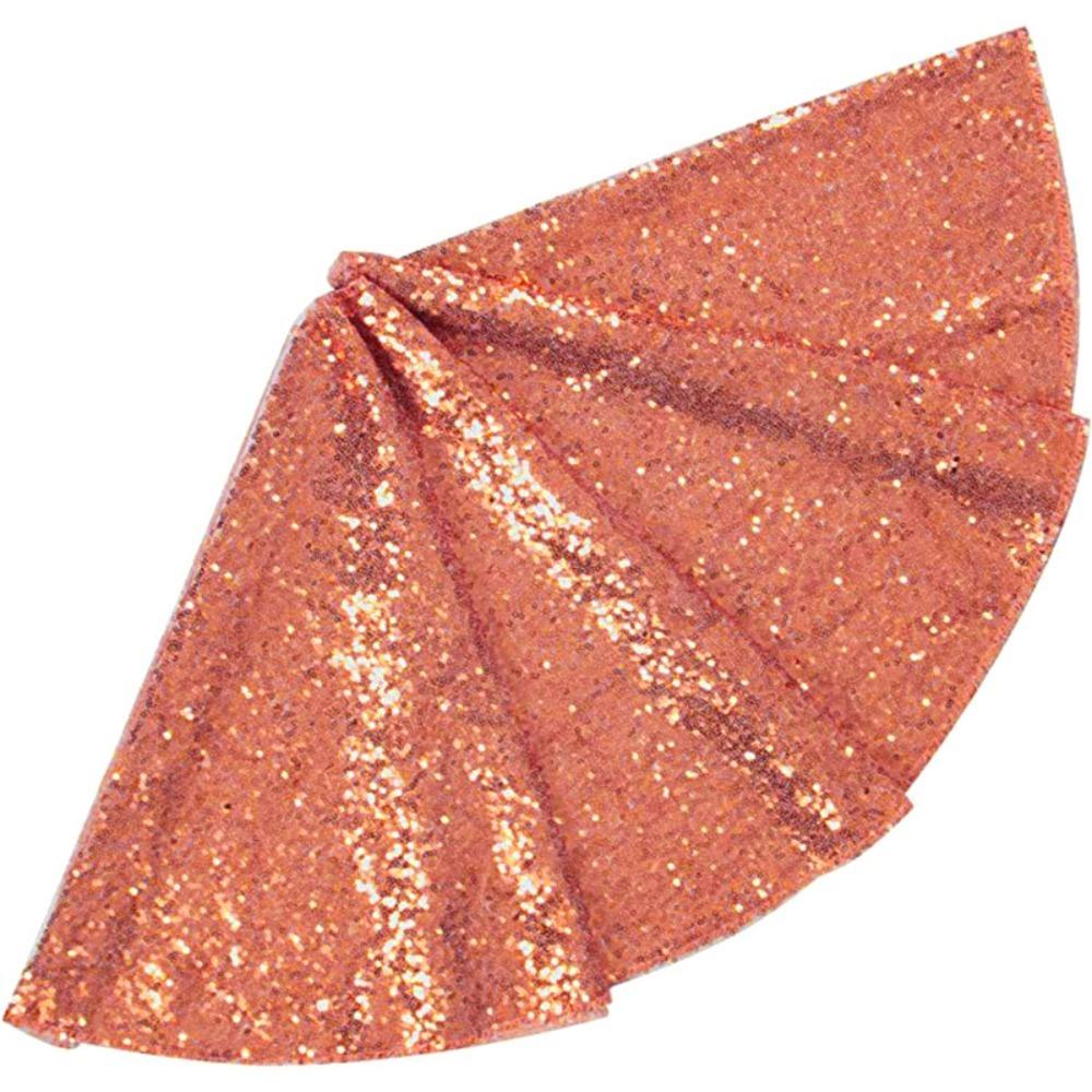 60/90/120cm Sequins Christmas Tree Skirts Glitter Xmas Tree Foot Cover Christmas Tree Mat  Wedding
