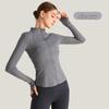 Women's Slim-Fit Quick-Dry High Elastic Yoga Jacket with Stand Collar