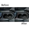 Carbon Fiber Interior Center Console Cup Holder Cover Trim For Cadillac Ats