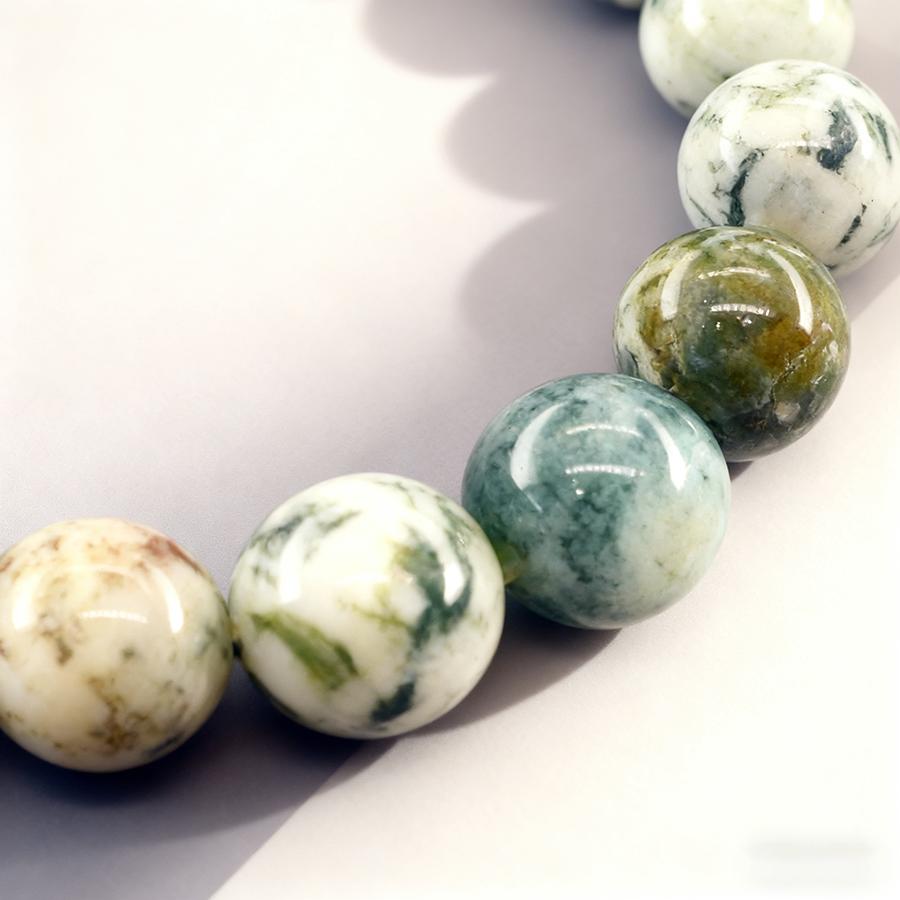 Pulsera Original de Ágata Árbol para Mujer Piedra Natural Cristal Curativo Espiritual Yoga Meditación Mejorar la Función Capilar Joyería