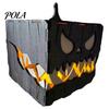 Dark Atmosphere Party Props Halloween Wooden Pumpkin Candle Holder, Jack O Lantern Demon Face Box Night Light Decor, Tabletop Centerpiece for