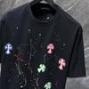 8965 CHROME HEARTS 2026 Summer New High Quality Cotton Round Neck Loose Large Size Men's and Women's T-shirt Couple T-shirt