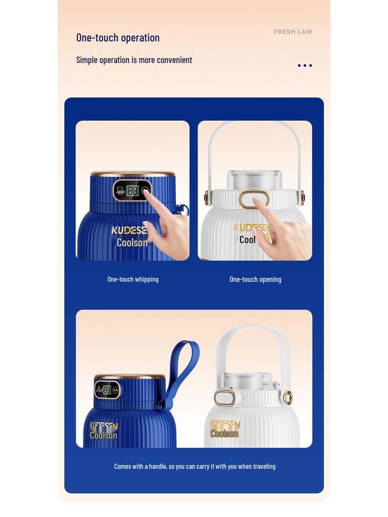 Ton Ton Portable Large-Capacity Juicer Cup for Fresh Fruit & Crushed Ice