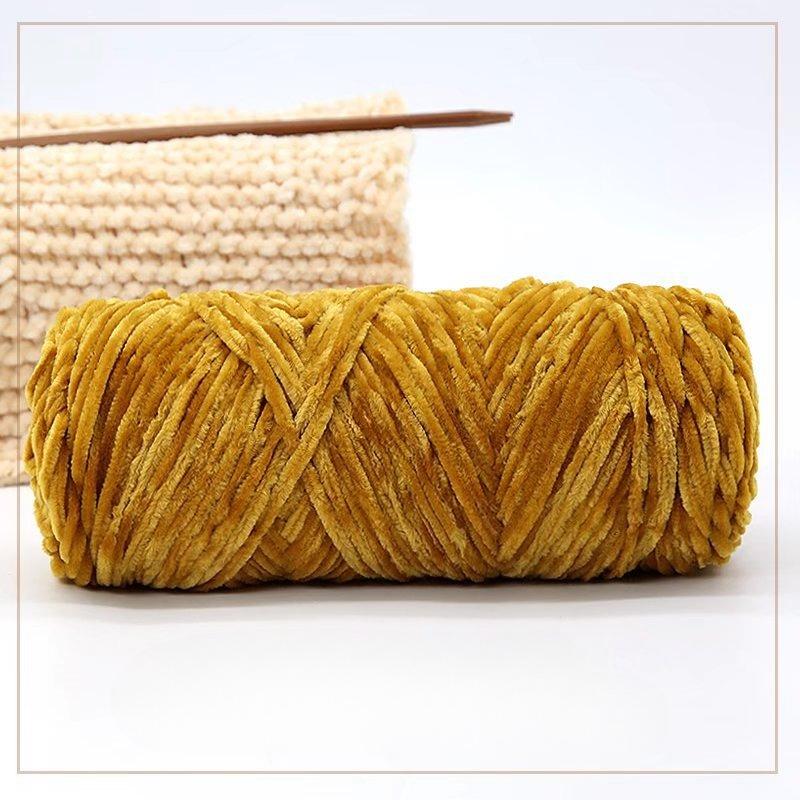 500g Chenille Soft Velvet Yarn Cotton Wool Yarn Crochet Yarn DIY Handmade Scarf Sweater Coat Blankets for Knitting Crafts