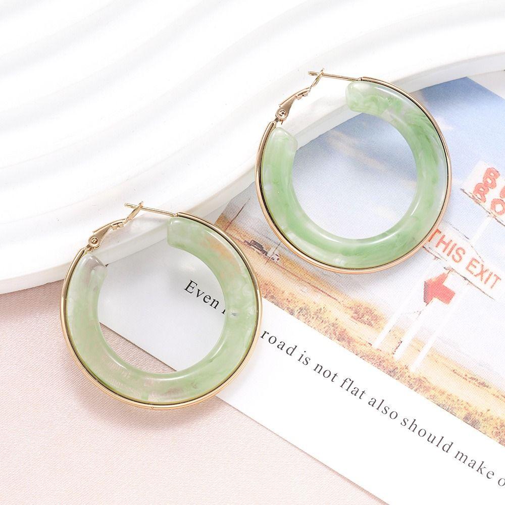 Advanced Sense Hoop Ear Buckle Exaggeration Ear Needle Dangle Earrings Hoop Earrings  Gifts