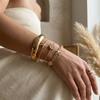 Minimalist Conch Shell Stackable Cuff Ring Bracelets for Women Elegant Starfish Open Ring Chunky Bangle Party Jewelry Gift