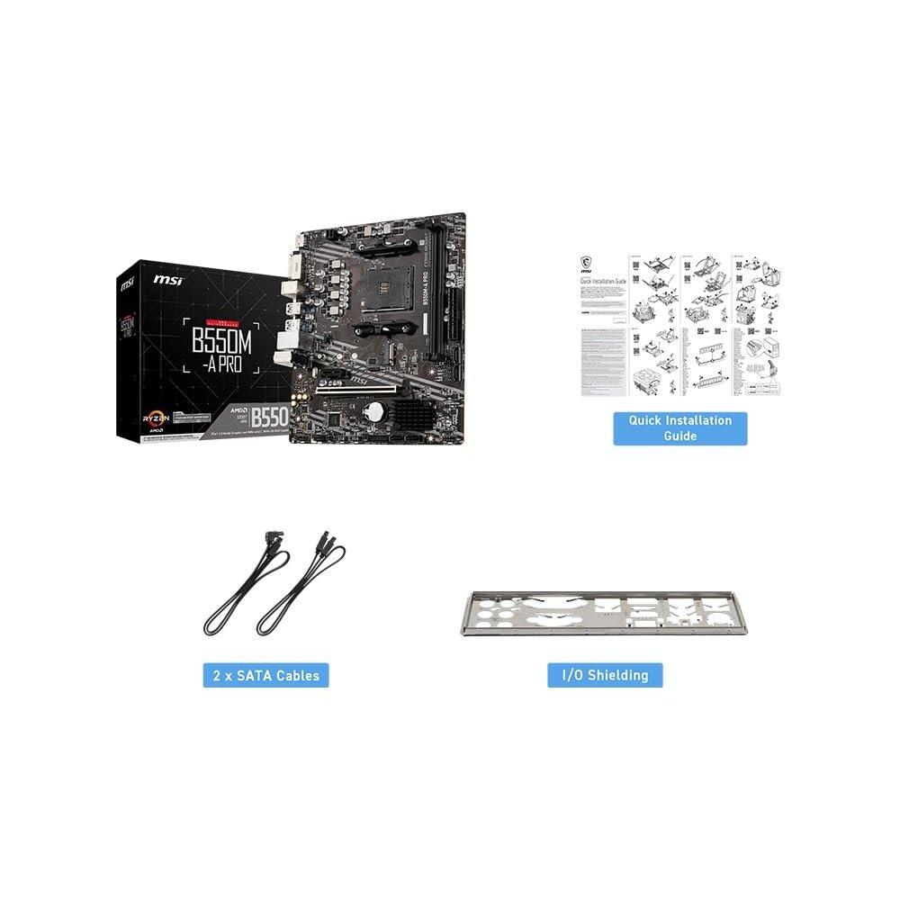 MSI B550M-A PRO Micro-ATX Mainboard AMD B550 Chipsatz Sockel AM4 Ryzen DDR4 M.2 Gen4 MB6990