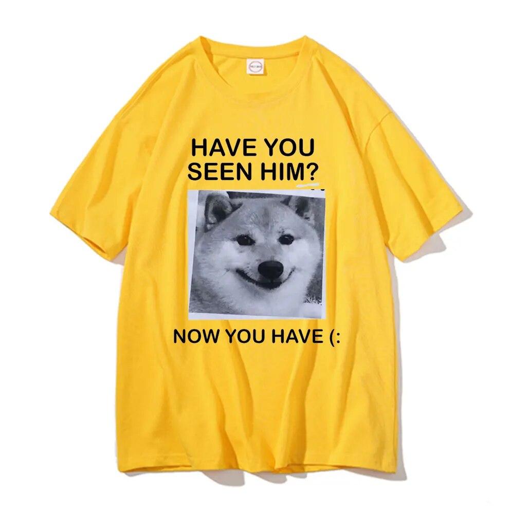 

Вы видели его, теперь у вас есть футболка Шиба-ину, футболки с графическим принтом, забавные унисекс женские модные футболки большого размера, футболка унисекс 4XL