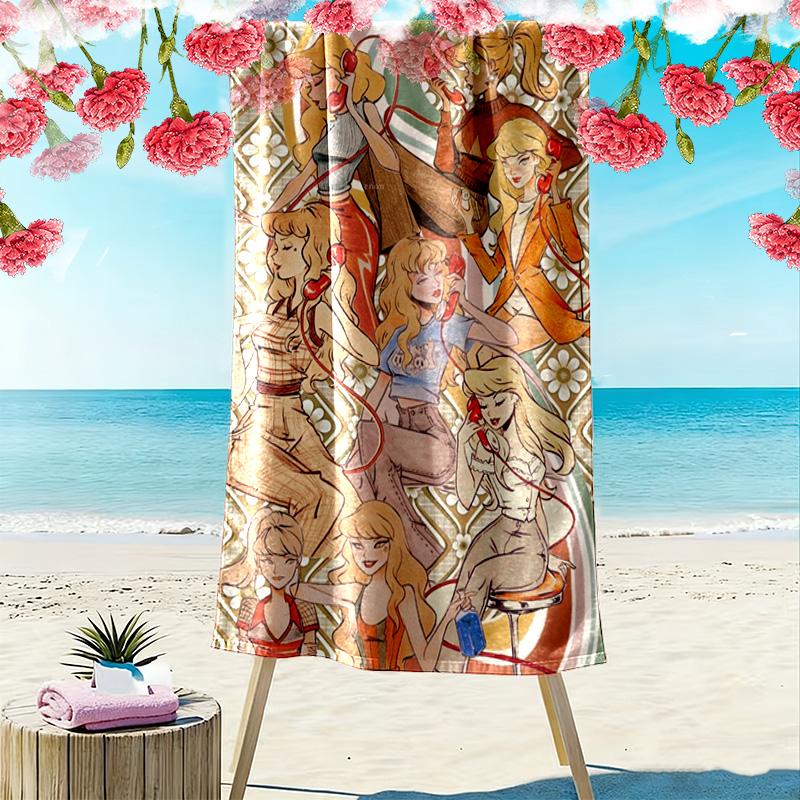 Manga Swift 2D Flat Print Beach Towel, Large Soft Quick Dry Towel for Beach Camping SwimmingSSTJ0917391