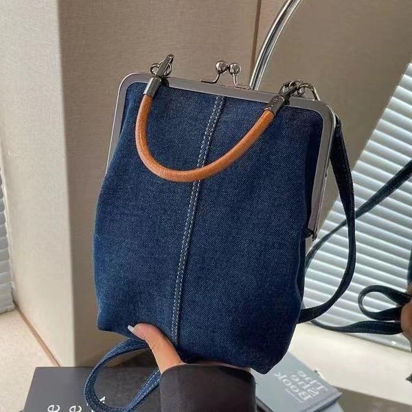New Original Denim Bag Phone Bag Crossbody Bag Artistic Handbag Versatile Commuter Handmade Women's Bag