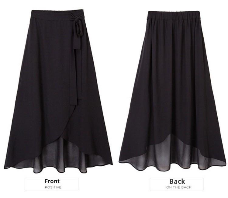 Jupes d'automne pour femmes à taille haute et fente irrégulière - Grande taille européenne et américaine, mi-longues, design à bretelles