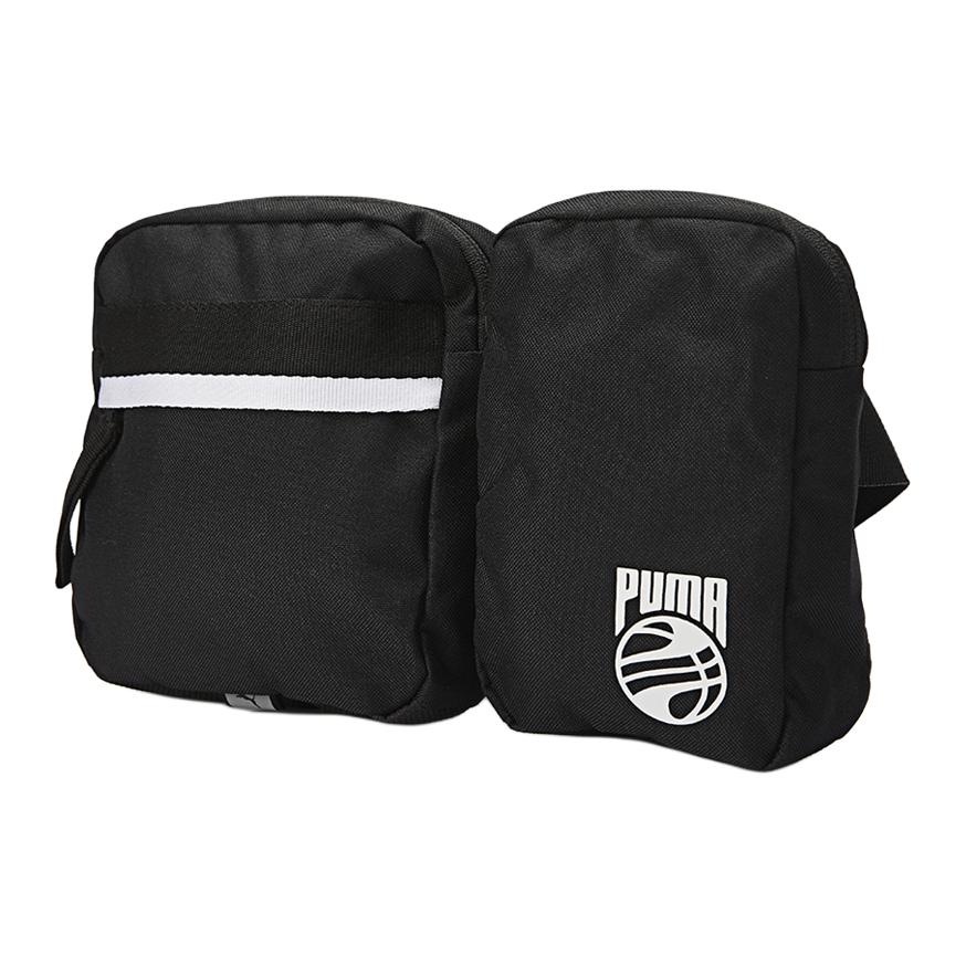 Puma Basketball Waist Bag Fabric Regular Unisex Couple Black Unisex bags 07826301