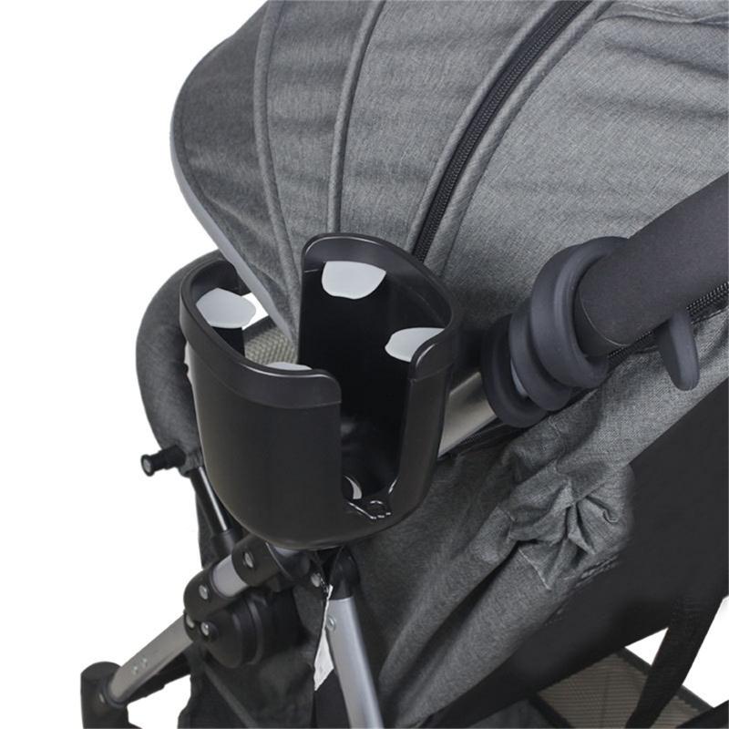 Universeller Kinderwagenbecherhalter Verstellbarer Flaschenorganisator für Buggy Kinderwagen Rollstuhl Gehhilfe Getränkehalter