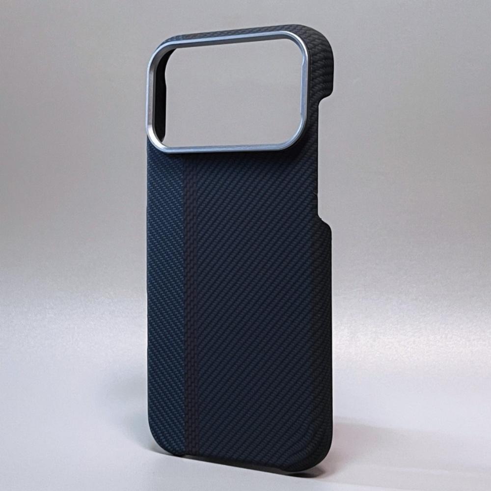 For iPhone 17 16 15 14 Pro Max Plus Case Carbon Fiber for MagSafe Cover Magnetic Wireless Charge Hard Shell Camera Alloy Case