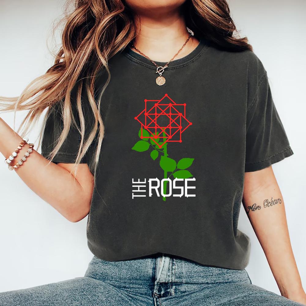 The Rose Kpop T-Shirt Back To Me Shirt The Rose Korean Group Tee Women Graphic T Shirts Short Sleeve Streetwear Top Gift for Fan