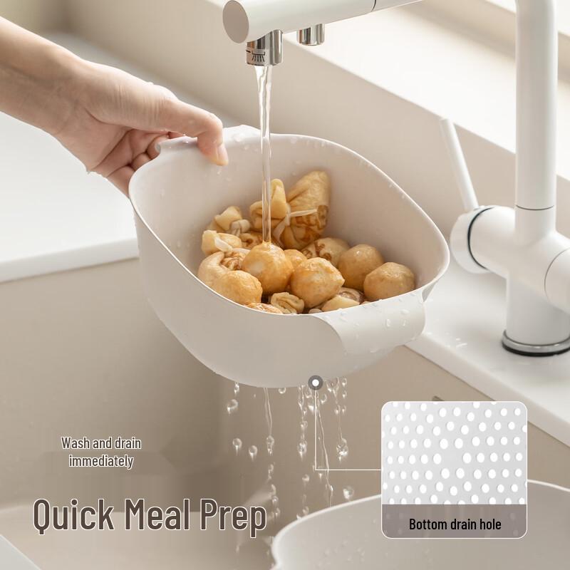 Lazy Corner Double-Layer Vegetable & Fruit Drain Basket
