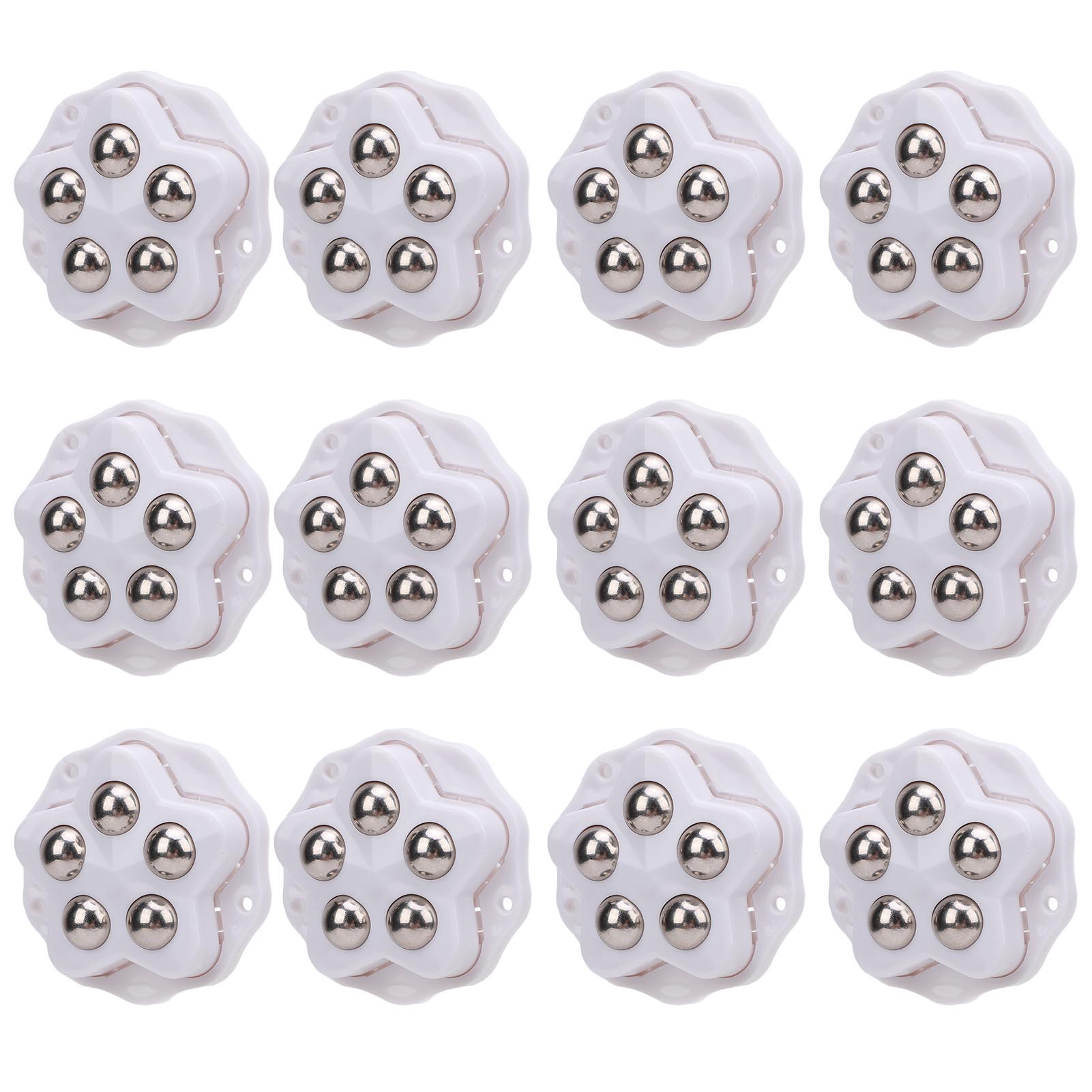 

12 шт. Самоклеящиеся колесики с тормозными накладками, вращение на 360 градусов, усиленные мебельные колесики для бытовой техники, книжного шкафа, прикроватной тумбочки