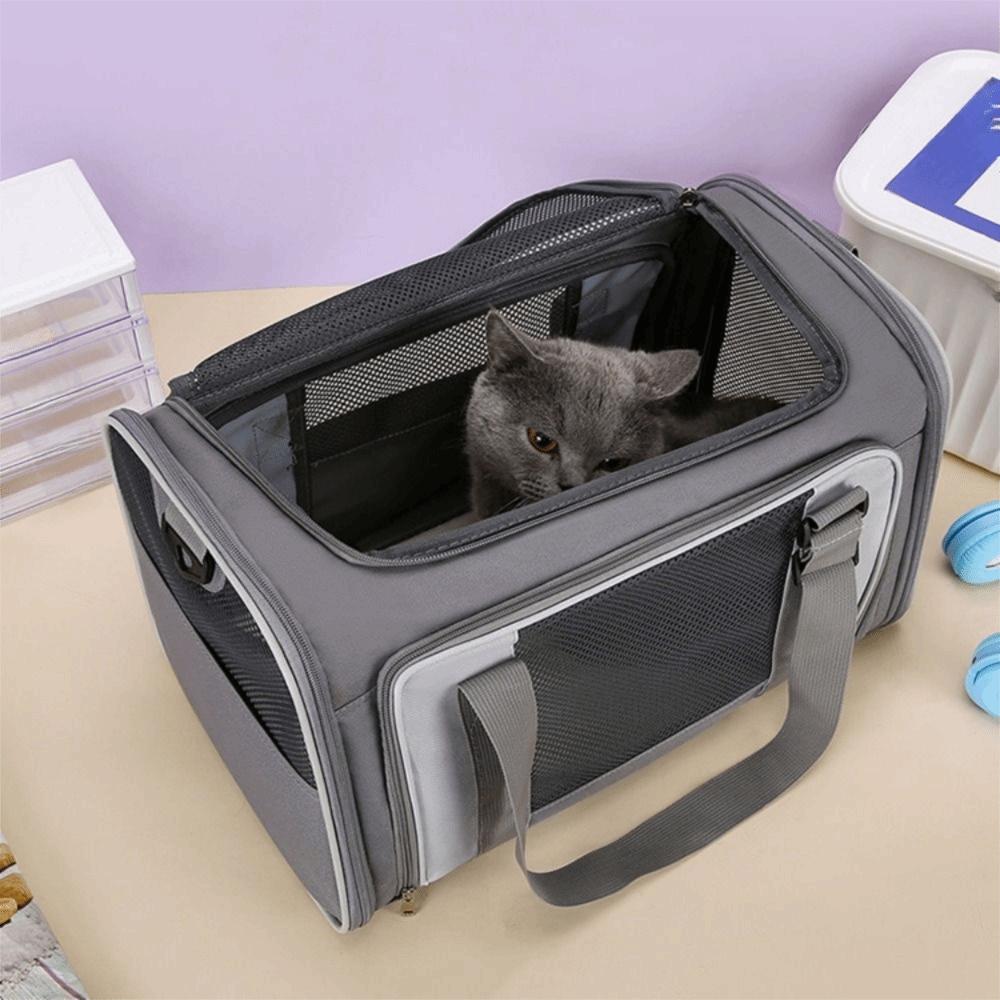 Large Capacity Pet Carrying Bag Foldable Pet Carrier Bag Durable Pet Shoulder Bag  Travel