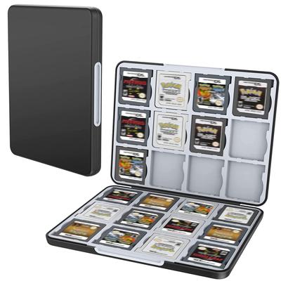 PGRTYOF Kartenhalter für 24, Kompatibel mit Spielkassetten, Schwarz, 3DS/DS Hülle, Karten, NS/3DSXL/2DS/2DSXL/DSi, Organizer,