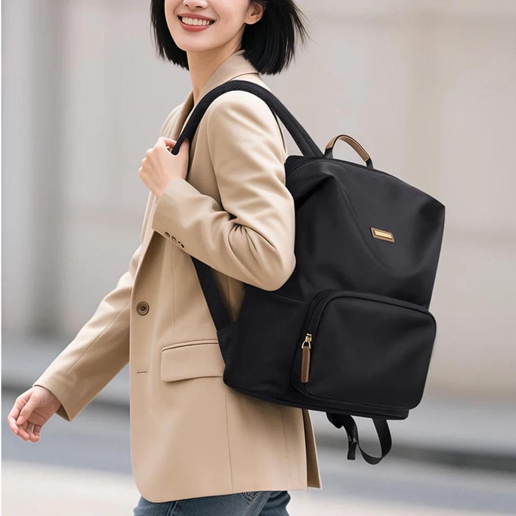 POLO Backpack for Women, Large Capacity, 14-Inch Laptop Bag, Student Schoolbag, Versatile Commuter Bag