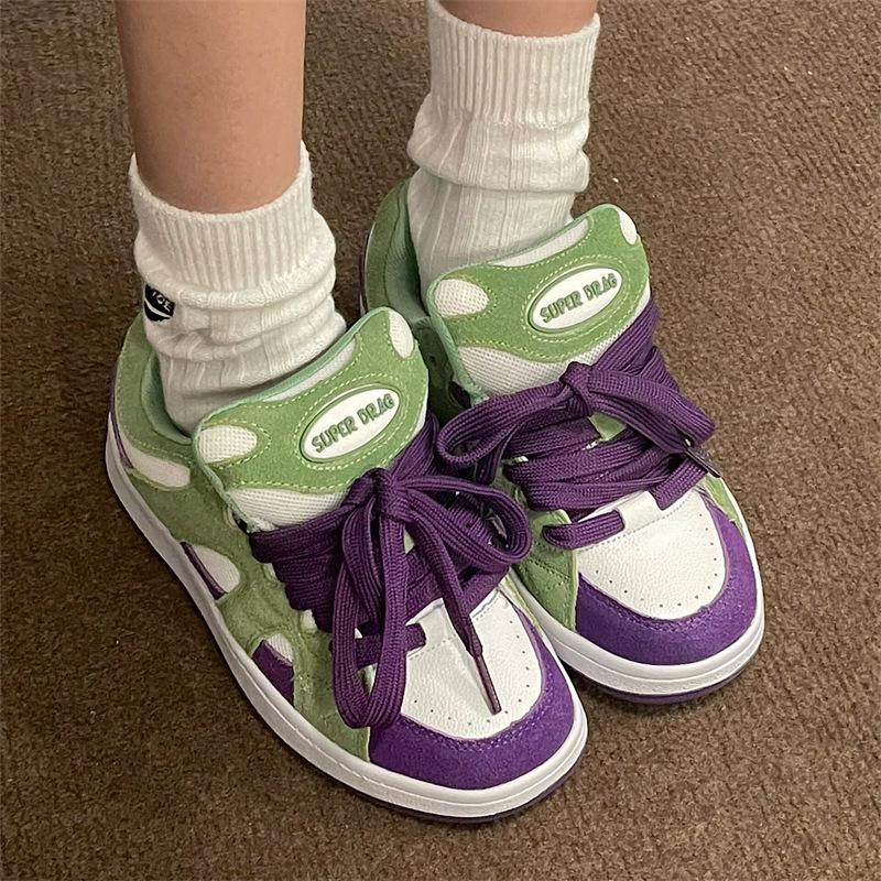 Small Mario Bread Shoes Women's Niche Vintage Campus Shoes Platform Casual Shoes Sports Skateboard Shoes Men's and Women's