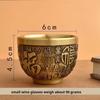 Brass Vintage Wine Cups Hand - Carved Fu/Landscape/Dragon Patterns for Gift & Collection Brass Drinking Cup Decor